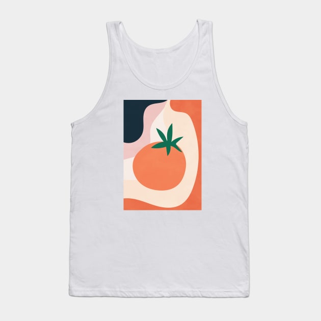 Abstract Retro Tomato Tank Top by Colorable